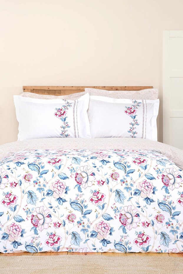 Ilena Fuchsia 100% Cotton Single Duvet Cover Set