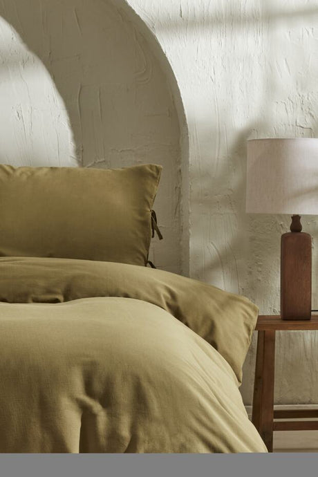 4 Element Double Duvet Cover Set - 100% Cotton Khaki