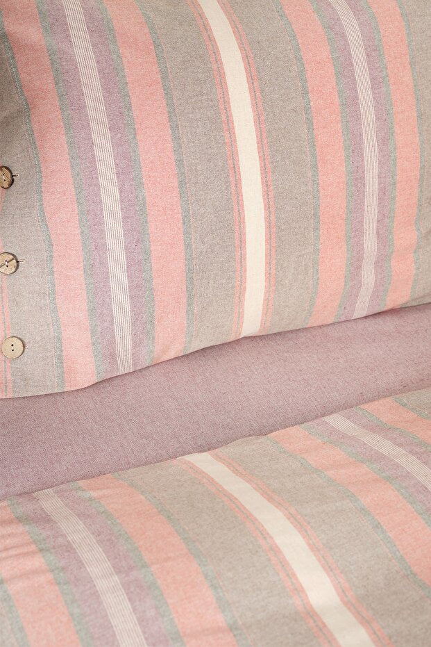 Arlo Terracotta Double Duvet Cover Set - 4 Pieces