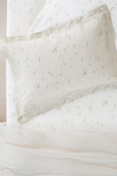 Ramona Double Bamboo Pique Set - 4-Piece Ecru Floral