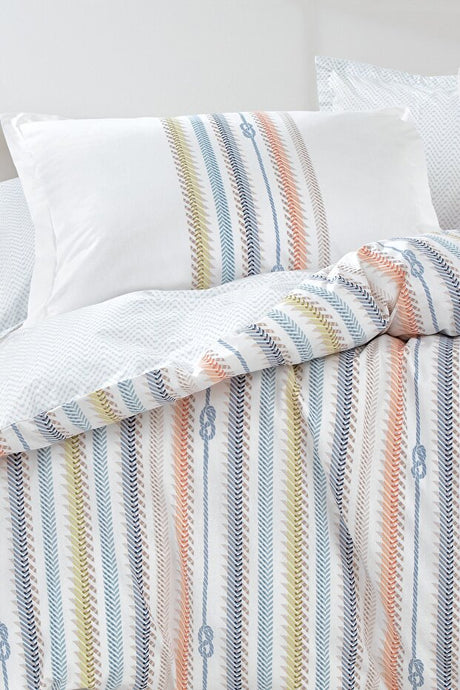 Benito Single Ranforce Duvet Cover Set - Marine Stripes