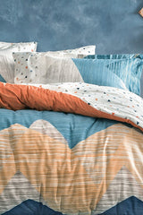Aden Single Duvet Cover Set - 100% Cotton, Abstract Design