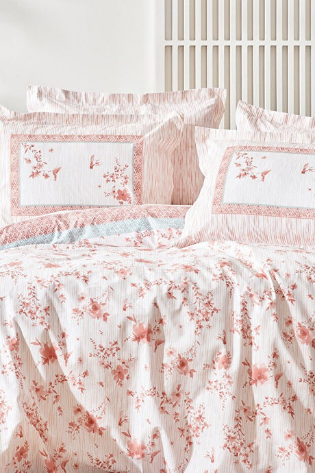 Minella Double Duvet Cover Set - 100% Cotton Blush