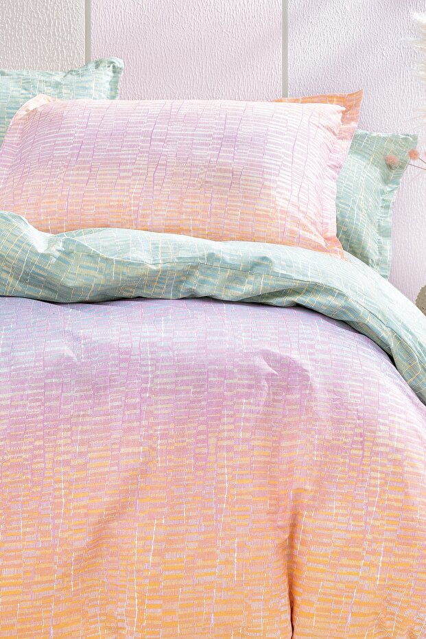 Mello Double Ranforce Duvet Cover Set - Ombre Pastel Design