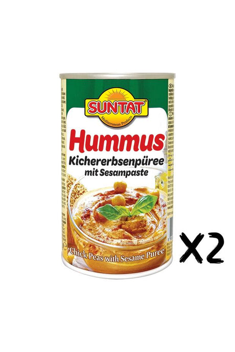Ready-to-Eat Hummus - Chickpea & Sesame Puree, 330g x 2 Cans