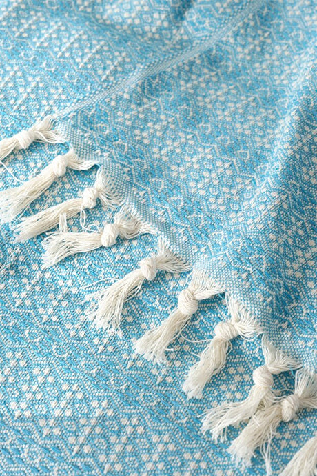 Destina Turquoise Double Size Cotton Blend Cover
