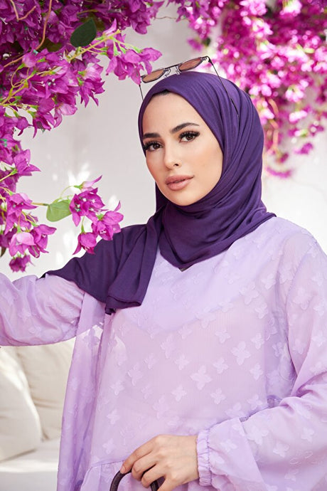 Soft & Lightweight Purple Jersey Scarf