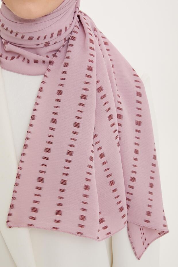 Powder Pink Shawl - Cut Line Detail & Breathable Fabric