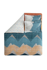 Aden Doppelbett-Bettbezug-Set – 100 % Baumwolle, Marineblau
