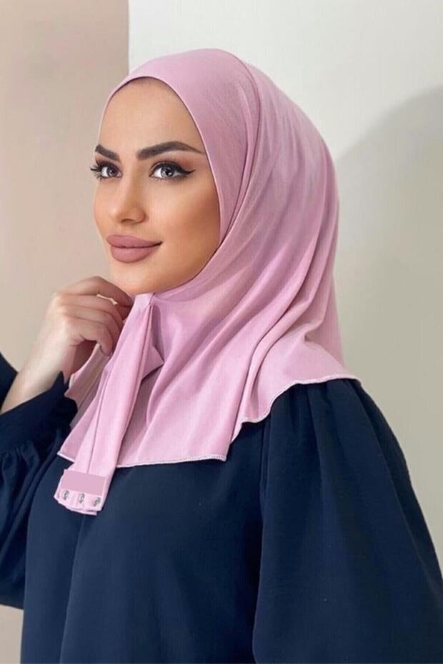 Ready Headscarf Shawl - Powder Pink, Easy Care & Chic