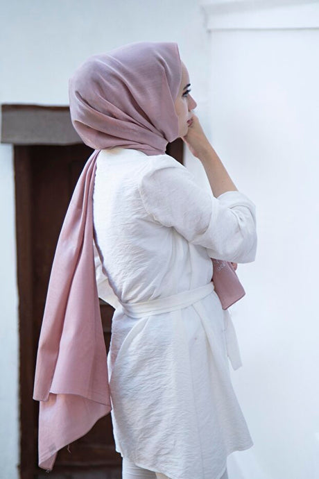 Janjan Rose Pink Shawl Lightweight & Elegant