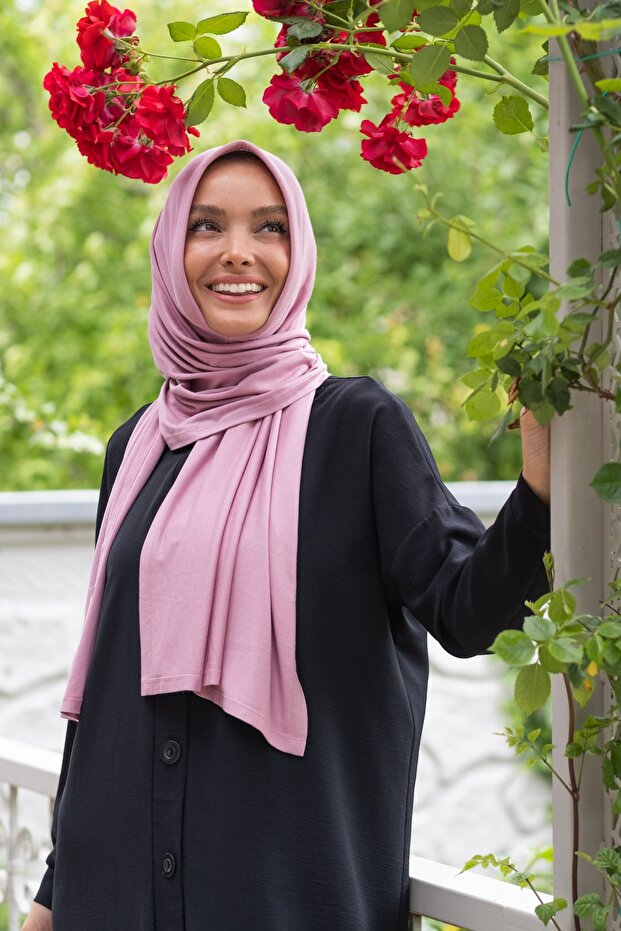 Ready-to-Wear Jersey Shawl - Easy-Style Rose Pink