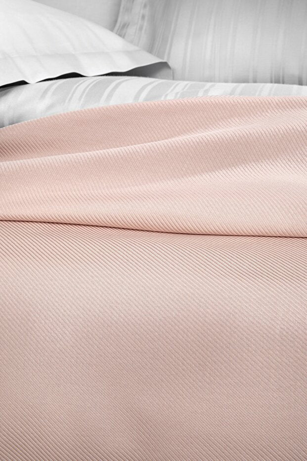 Anders Double Bamboo Cotton Pike - Powder Pink, 200x220 cm