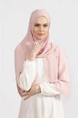 Crepe Chiffon Shawl - Light & Elegant Powder Pink