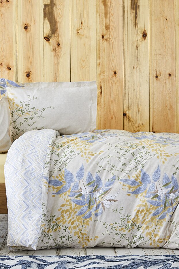 Clarinda Hardal 100% Cotton Double Fitted Sheet Duvet Set