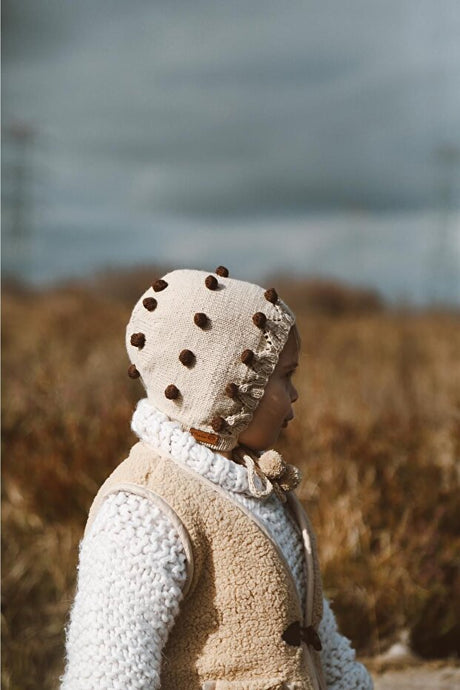 Cappello per Bambini Pom-Pom 100% cotone