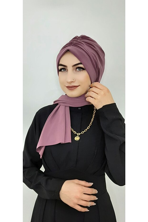Polyester Lilac Turban - Stylish & Durable Headwrap