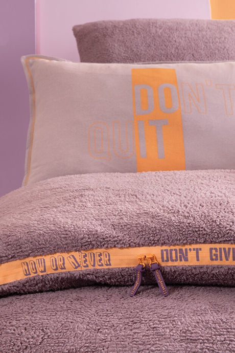 CoverMe Single Sherpa Duvet Cover Set - Motivational Mottos