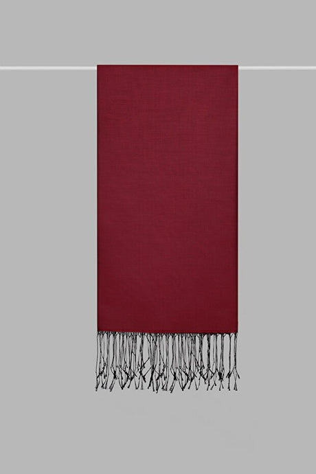 Women's Silky Black Red Shawl Elegant Accessory
