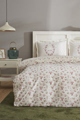Ensemble Housse de Couette Simple Sonya - 100% Coton Motif Floral