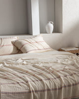 100% Cotton Single Duvet Cover Set - Yarn-Dyed Muslin Weave