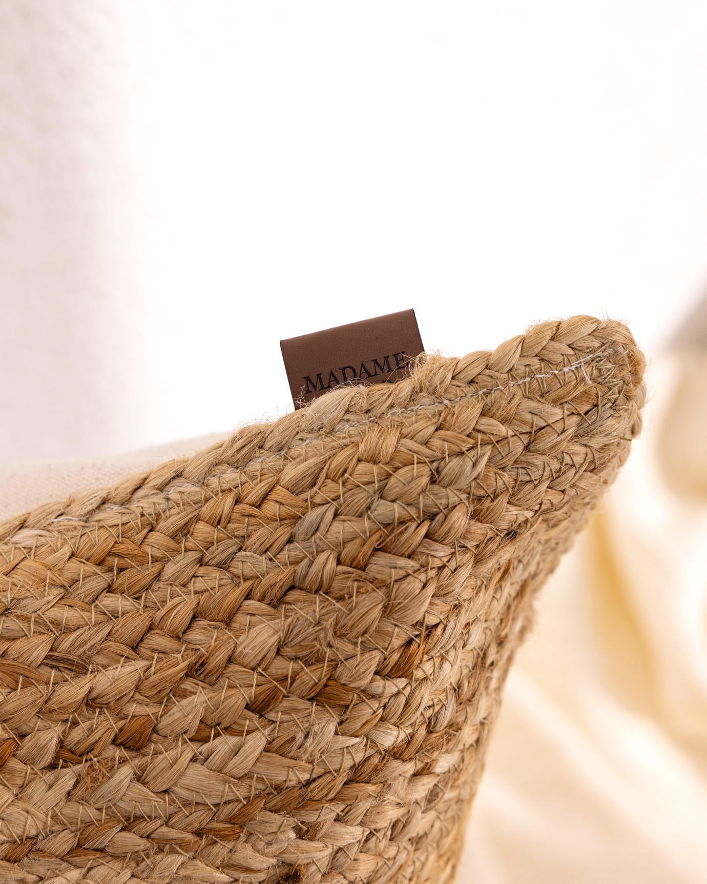 Cotton Jute Blend Cushion Cover - Natural Textured Versailles