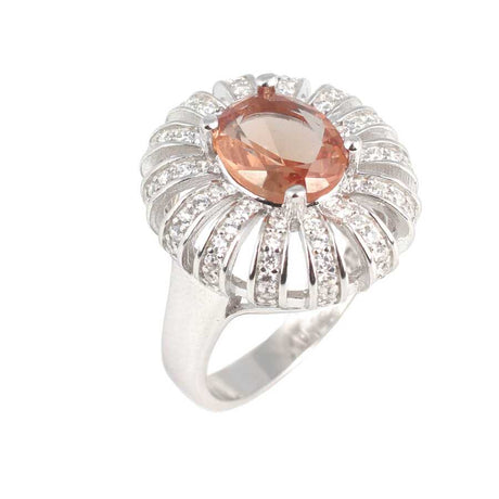 925 Sterling Silver Oval Zultanite & Zircon Entourage Ring