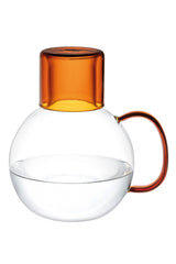 Heat-Resistant Borosilicate Glass Carafe - Amber with Ergonomic Handle