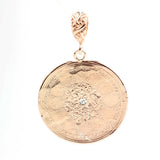 925 Sterling Silver Daisy Medallion Pendant - Zircon