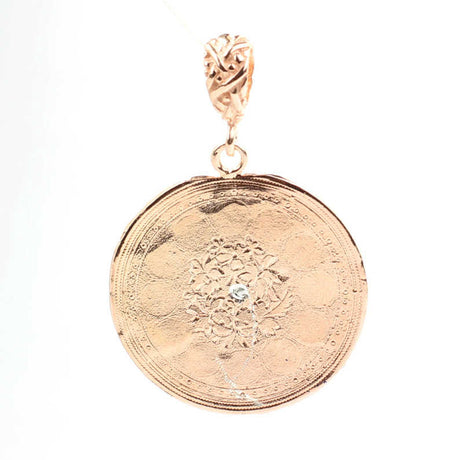 925 Sterling Silver Daisy Medallion Pendant - Zircon