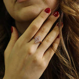 925 Sterling Silver Shuttle Model Ring with Baguette Zircon Stones