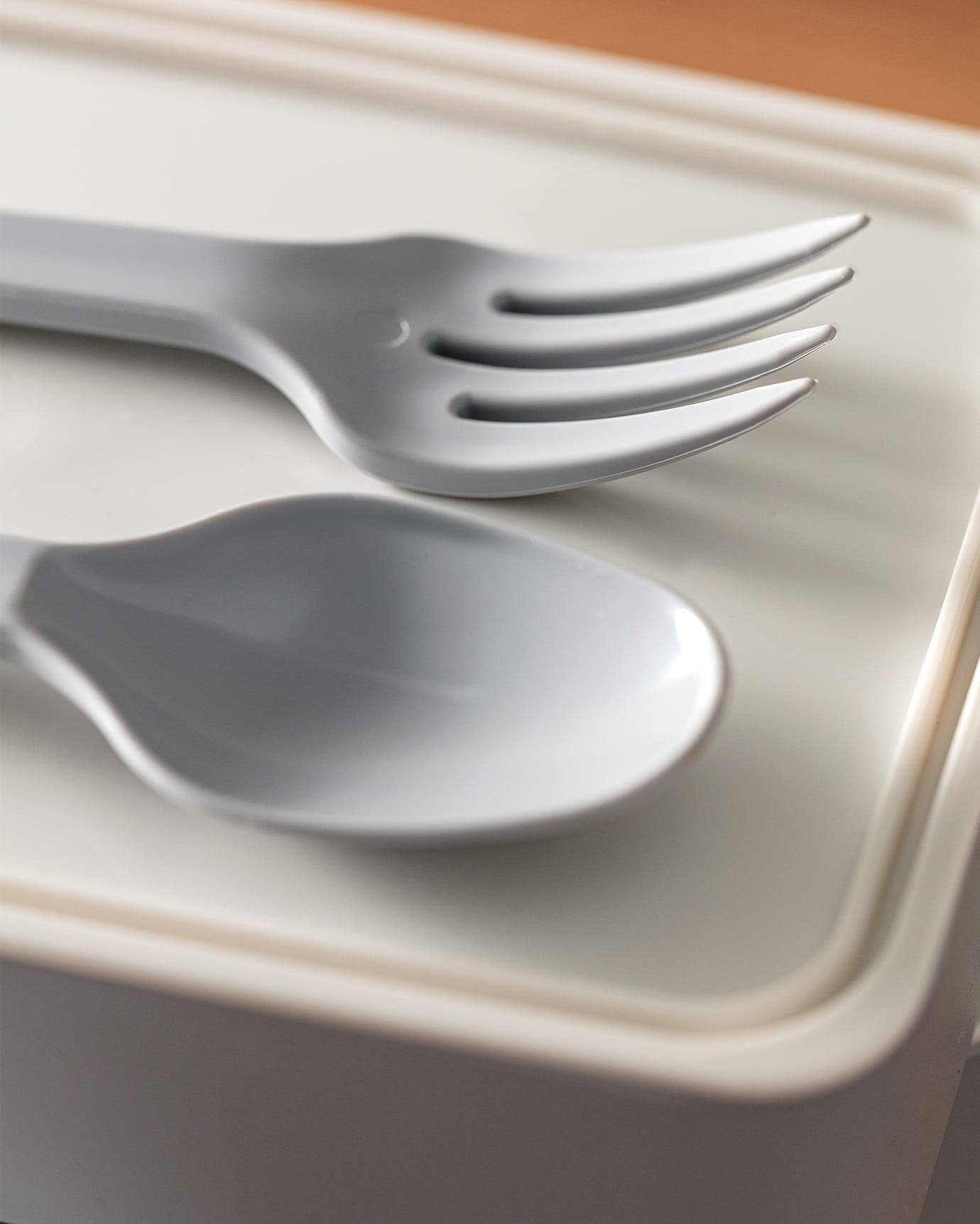 Portable Lunch Box with Spoon - Reusable Food Container