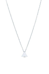 Sterling Silver Triangle Necklace - Minimalist Geometric Design