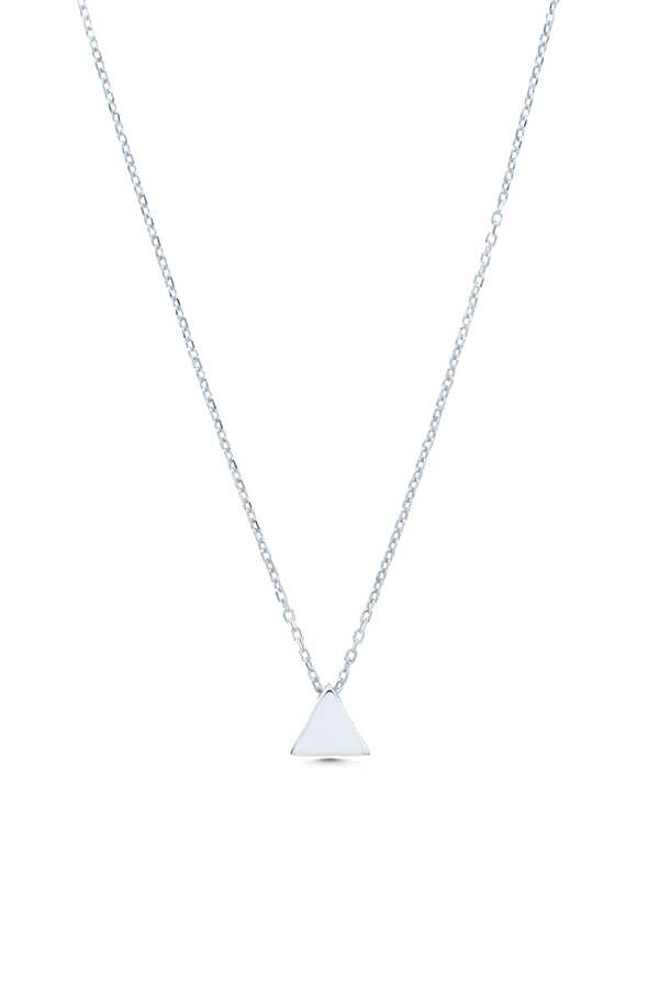 Sterling Silver Triangle Necklace - Minimalist Geometric Design