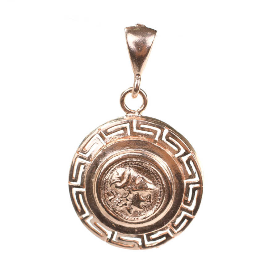 Prémiový přívěsek medailon Alexander z řeckého designu, stříbro 925 sterling
