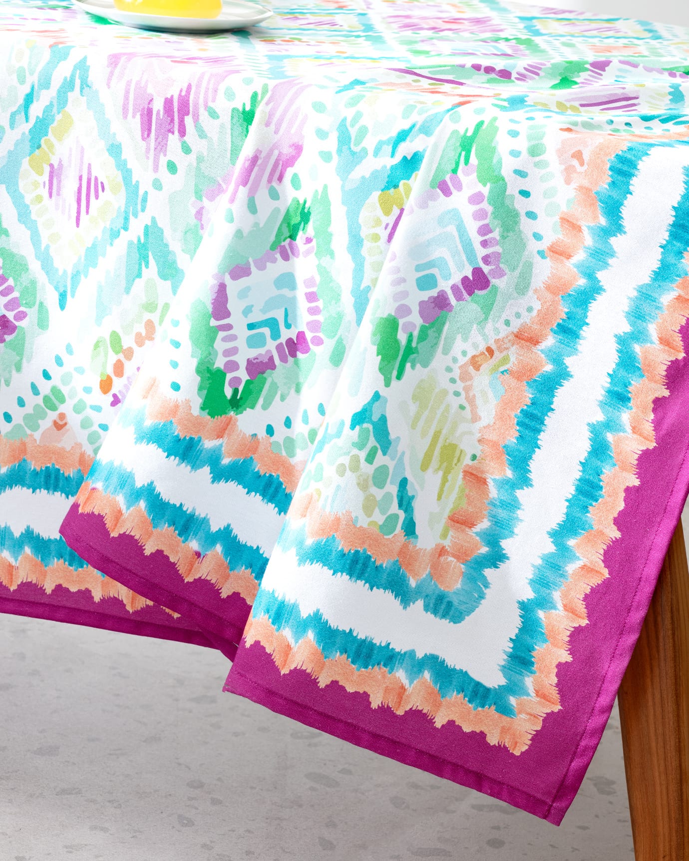 Nivelle Polycotton Dining Tablecloth - Two-Tone Purple Blue
