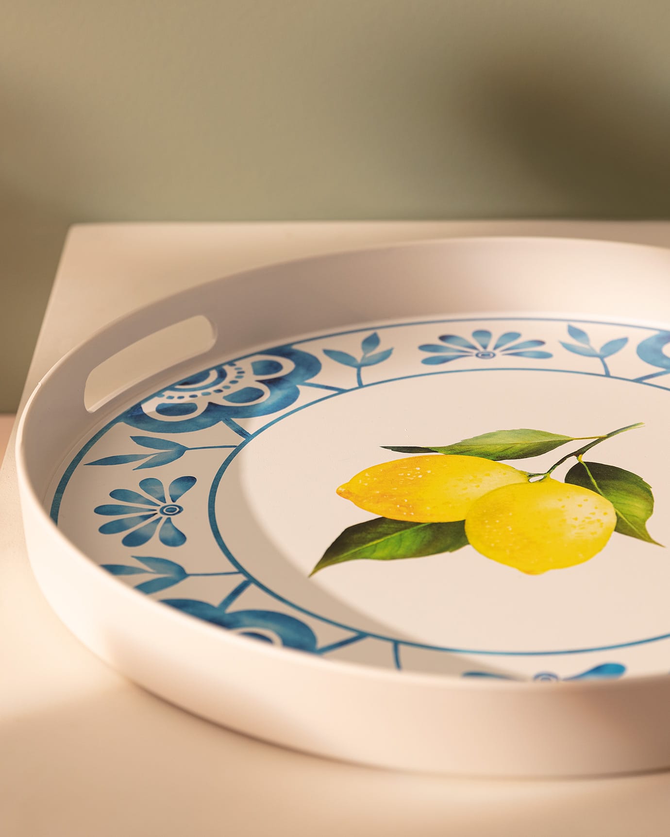 Plastic Serving Tray - Lemoncha Vibrant Design