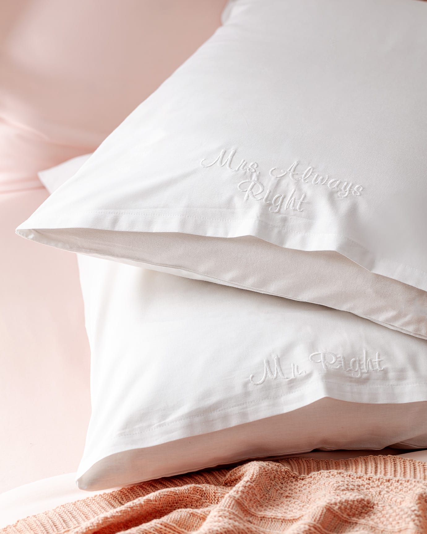 100% Cotton Pillowcase Set of 2 - Soft & Breathable Standard Size