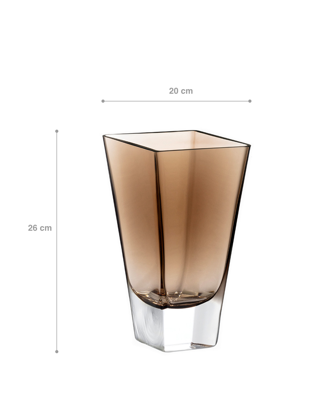 Artisanal Brown Glass Vase - Handcrafted Elegance for Home Decor