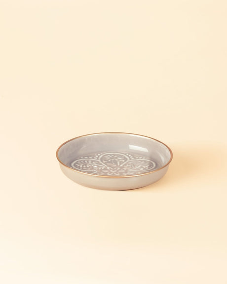 Madeleine Gray Metal Decorative Plate