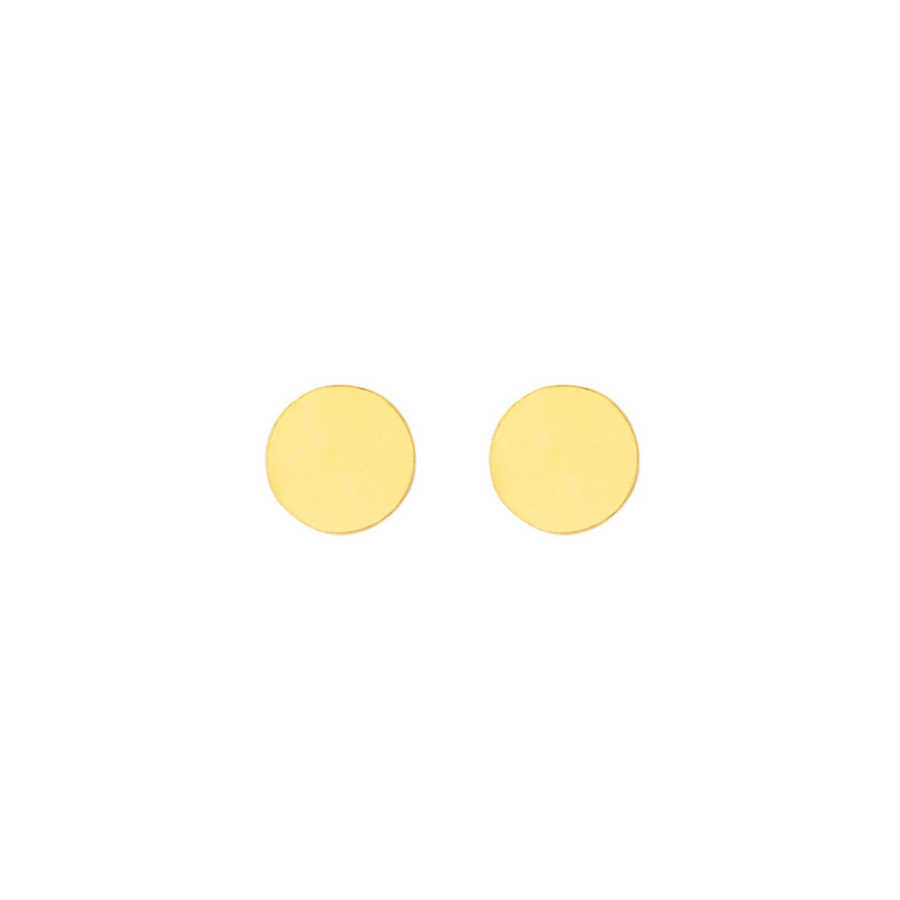 Sterling Silver Minimalist Round Stud Earrings - Everyday Essential