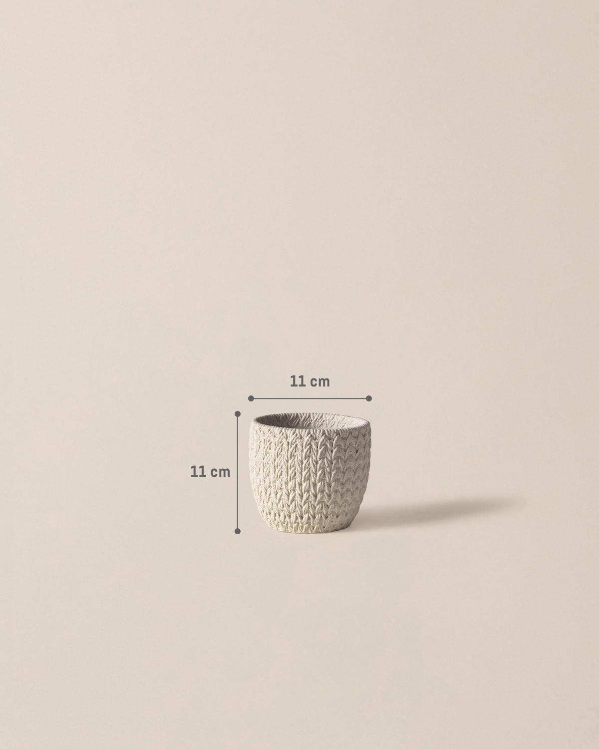 Cement Plant Pot - Modern Ecru Finish