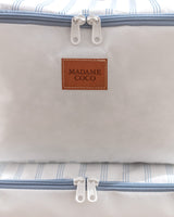 Set of 2 Cloud Print Storage Bags - Closet Organizers, White and Light Blue