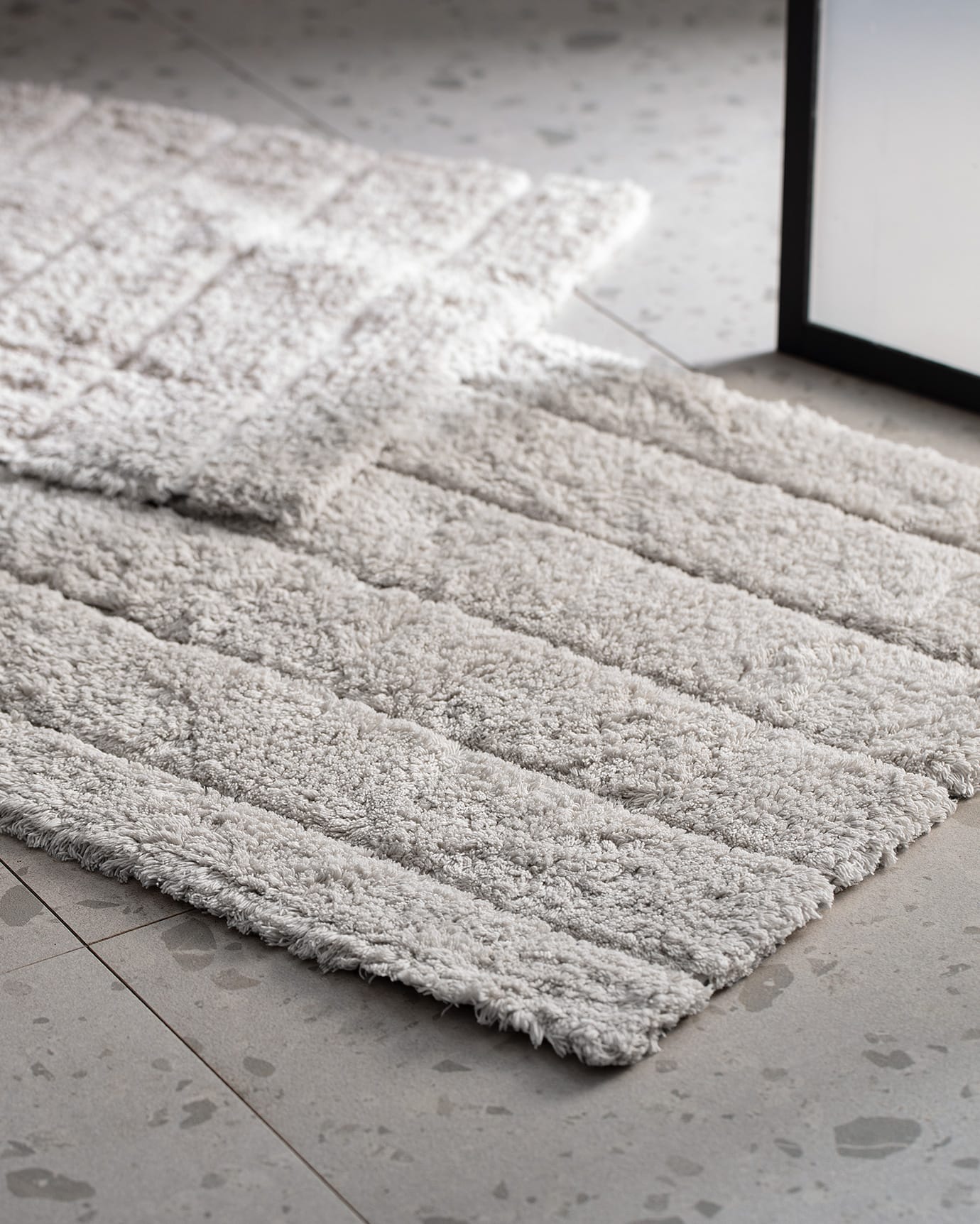 Serre Cotton Bath Mat Set - 2 Piece Absorbent Bathroom Rugs