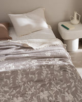 100% Cotton Quilted Bedspread - Soft & Textured Design