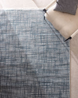 Soft Polyester Area Rug - Modern Grey Crab Pattern with Fringed Edges
