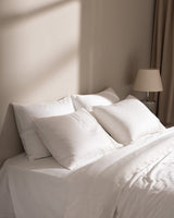 100% Cotton Sateen Duvet Cover Set - Elegant Embroidered Bedding