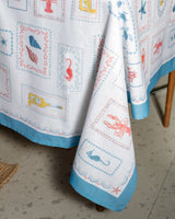 Soft Cotton Blend Tablecloth - Vibrant Garope Pattern for Modern Dining