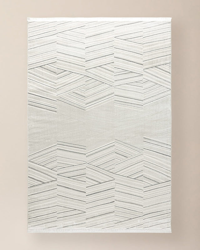 Polyester Area Rug - Modern Geometric Design