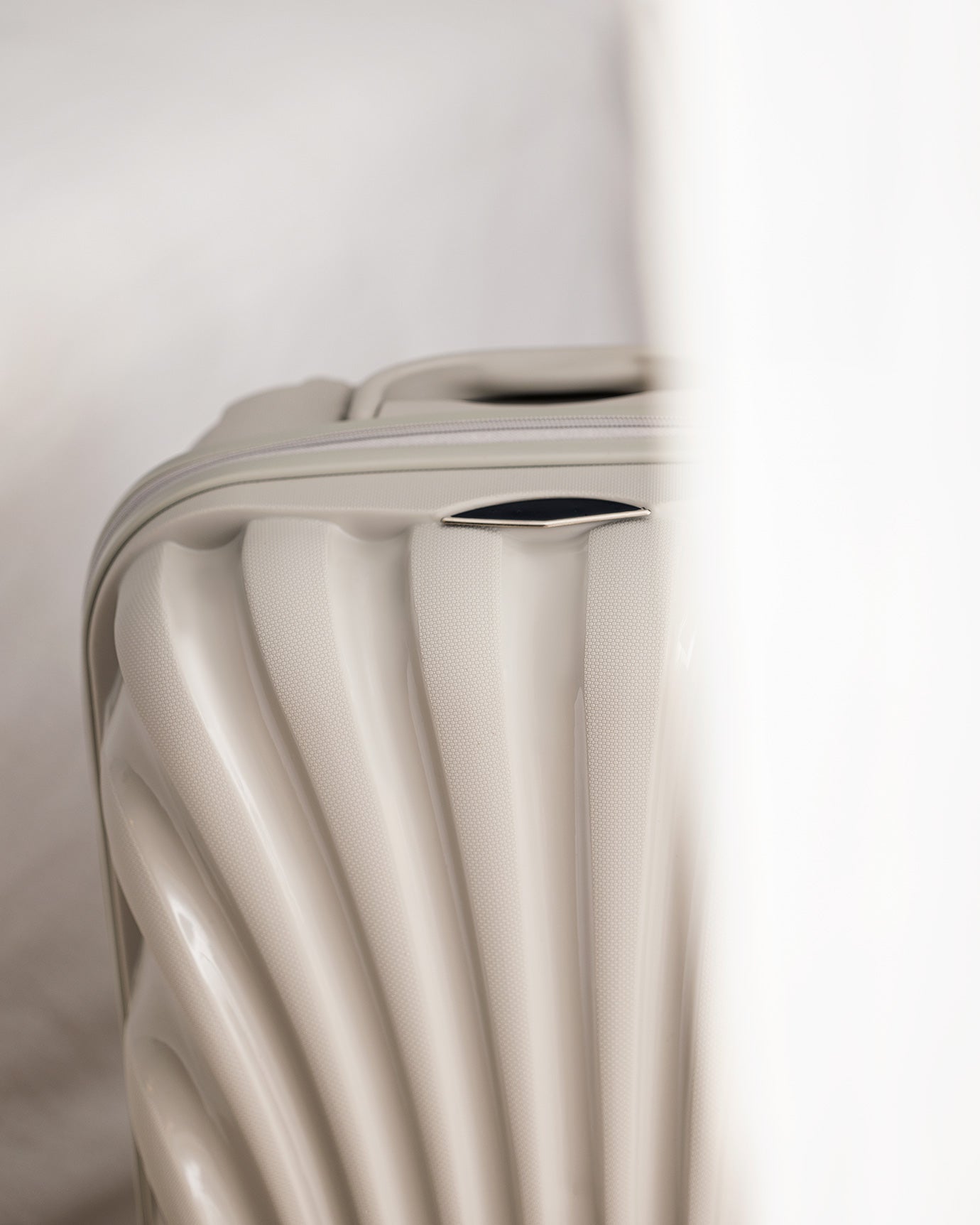 Beige Hardshell Carry-On Suitcase - Cabin Size Travel Luggage